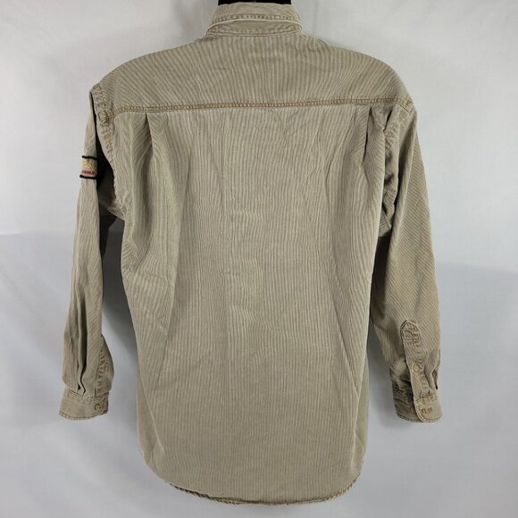 Wind River Vintage Corduroy 1/4 Zip Long Sleeve Dress Shirt Men's Medium - Picture 2 of 4